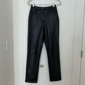 Faux leather pants